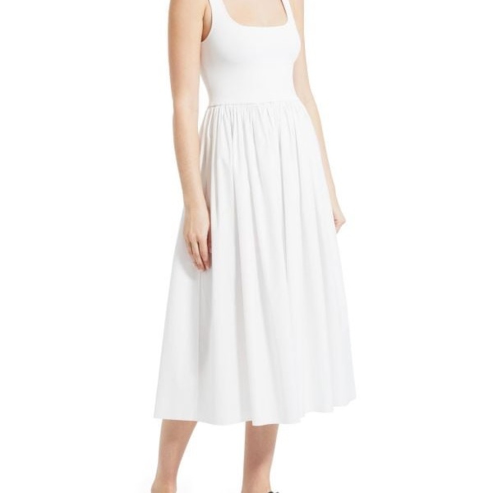 Theory Sleeveless Fit & Flare Midi Dress - wisteria purple - Large